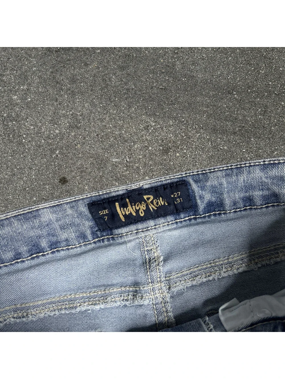 Indigo Rein Retro Y2K Straight Leg Skinny Flared Jeans Women Size 27x31